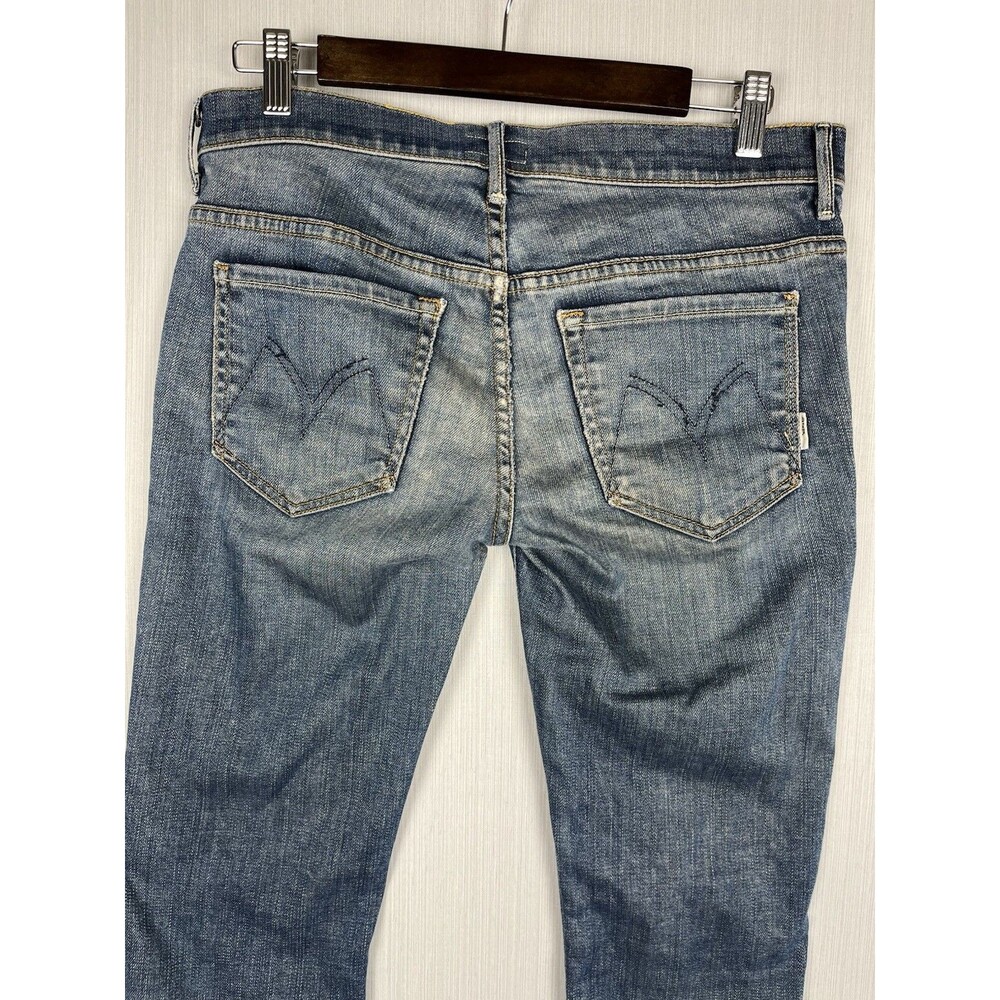 Mother Jeans Womens 27 Blue The Looker Skinny Mid Rise Stretch Dark Wash Denim - Picture 5 of 14